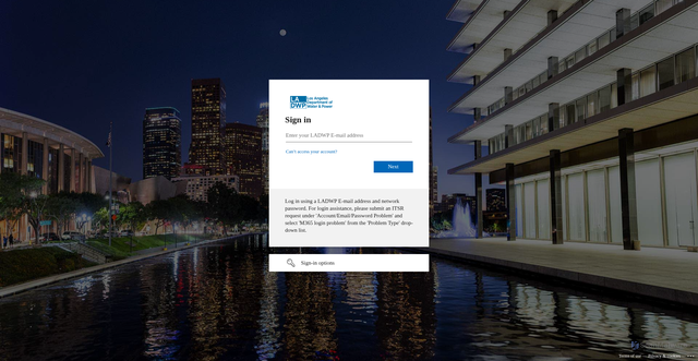 Security scan screenshot of https://ladwp.sharepoint.com