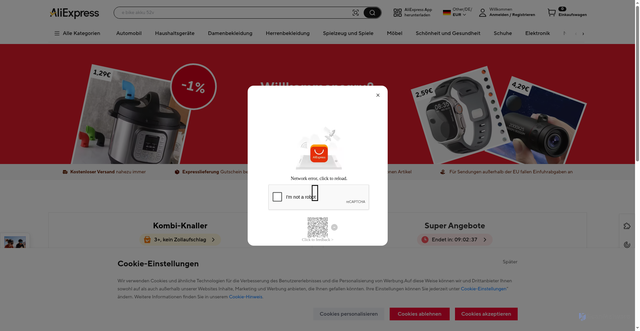Security scan screenshot of https://www.aliexpress.com