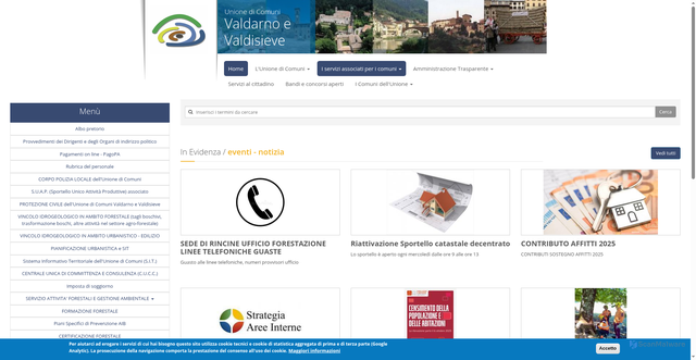 Security scan screenshot of https://www.uc-valdarnoevaldisieve.fi.it/