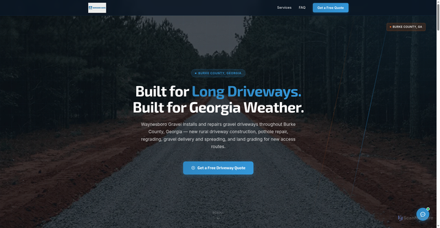 Security scan screenshot of https://waynesborogravel.com/