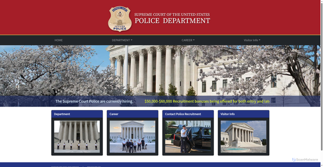 Security scan screenshot of https://www.scuspd.gov/