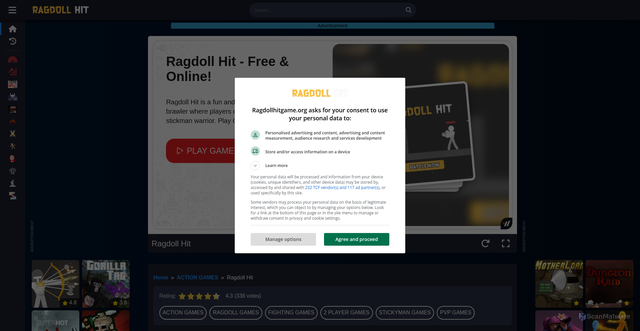 Security scan screenshot of https://ragdollhitgame.org