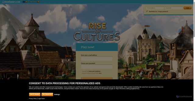 Security scan screenshot of https://riseofcultures.com