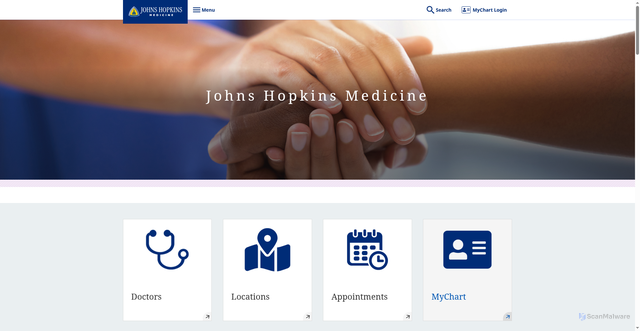 Security scan screenshot of https://www.hopkinsmedicine.org