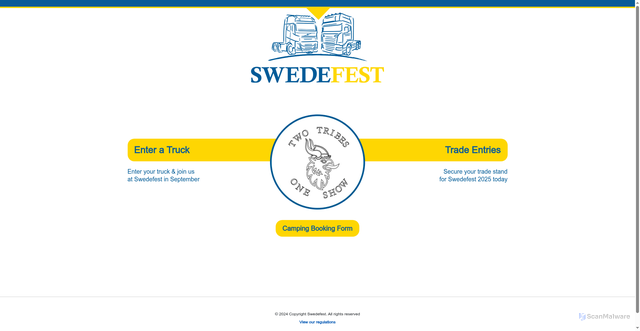 Security scan screenshot of http://swedefest.co.uk/