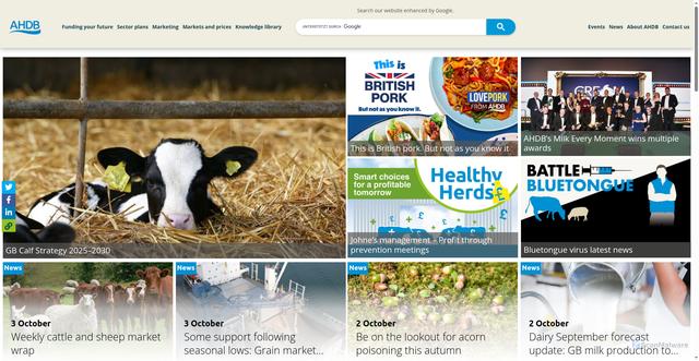 Security scan screenshot of https://ahdb.org.uk/