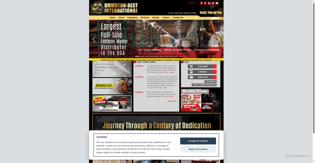 Security scan screenshot of https://www.brightonbest.com/