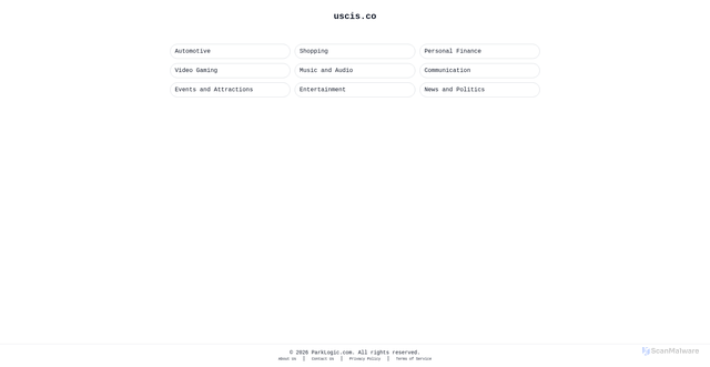 Security scan screenshot of https://www.uscis.co/