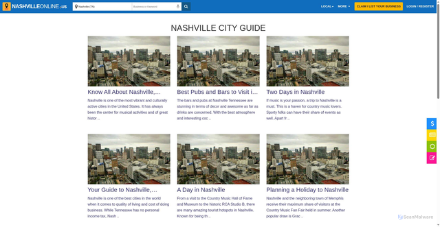 Security scan screenshot of https://www.nashvilleonline.us/guide