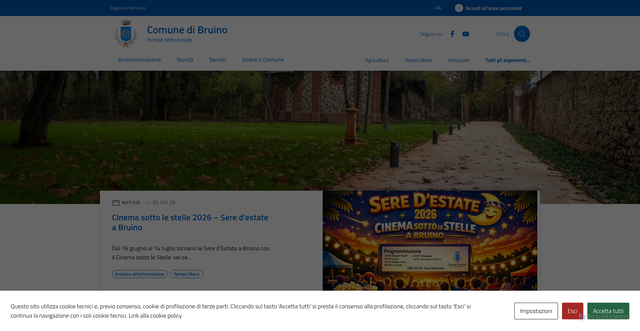 Security scan screenshot of https://www.comune.bruino.to.it