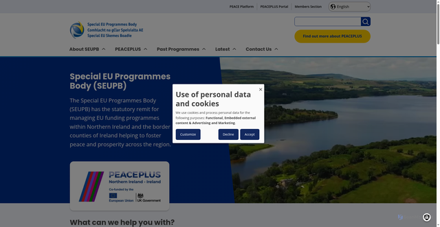 Security scan screenshot of https://www.seupb.eu/