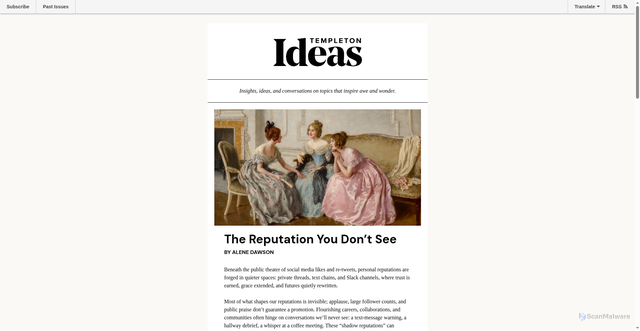 Security scan screenshot of https://mailchi.mp/templeton.org/templetonideas_20251224?e=9a9b26aac6