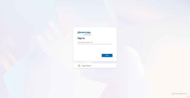Security scan screenshot of https://eatonsteel-my.sharepoint.com