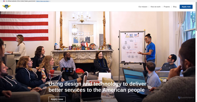 Security scan screenshot of https://www.usds.gov/