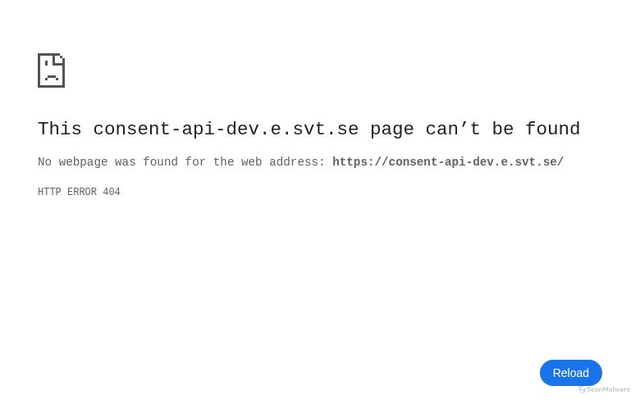 Security scan screenshot of https://consent-api-dev.e.svt.se/
