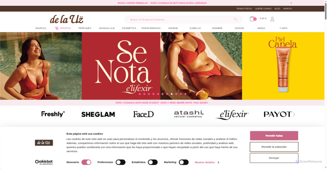 Security scan screenshot of https://www.delauz.es