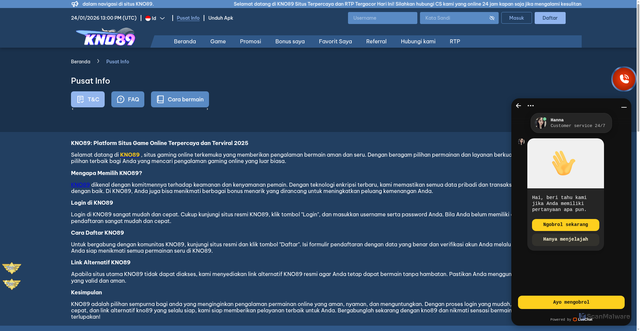 Security scan screenshot of https://kno89seven.com/info-center