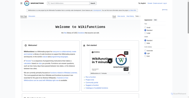 Security scan screenshot of https://wikifunctions.org