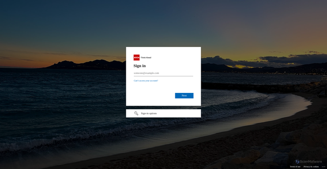 Security scan screenshot of https://accaglobal-my.sharepoint.com