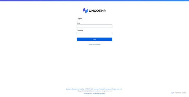 Security scan screenshot of https://secure22.oncoemr.com