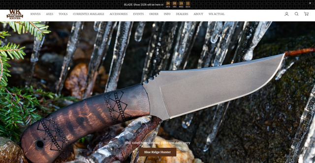 Security scan screenshot of https://winklerknives.com/