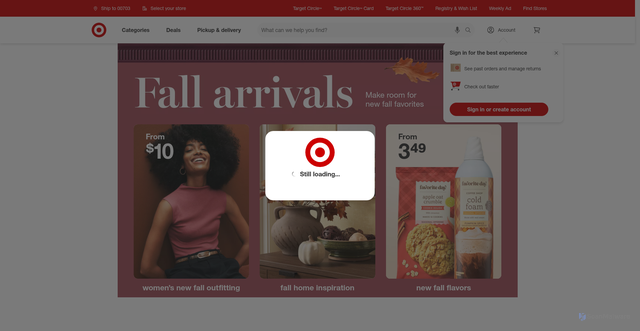 Security scan screenshot of https://target.com