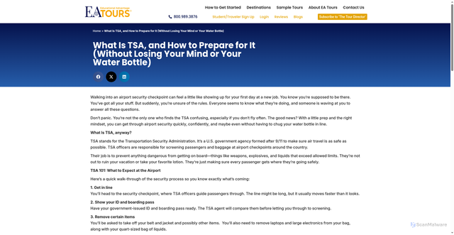 Security scan screenshot of https://eatours.com/travel-tips/what-is-tsa-and-how-to-prepare-for-it-without-losing-your-mind-or-your-water-bottle/
