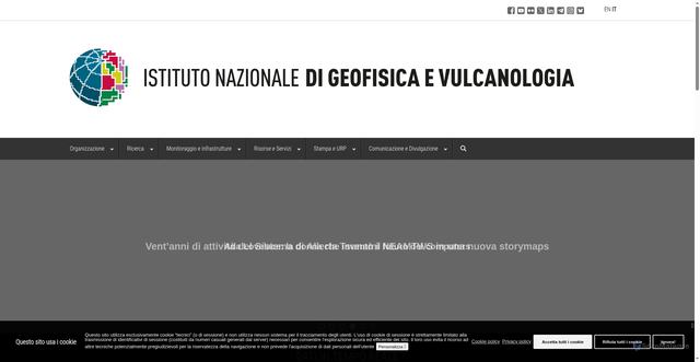 Security scan screenshot of https://www.ingv.it/