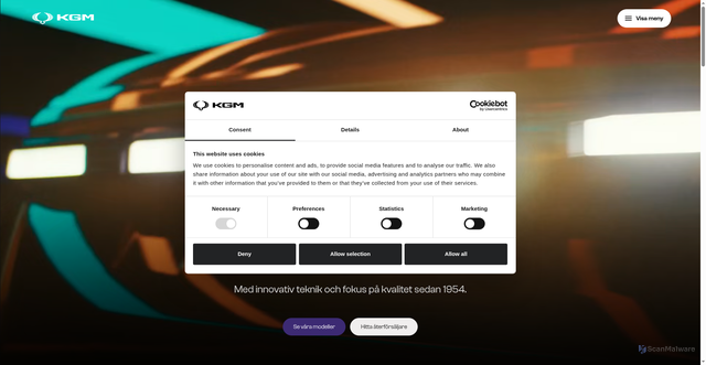 Security scan screenshot of https://kgm-auto.se/