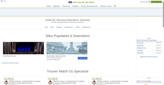 Security scan screenshot of https://www.unevuedemaplace.fr/ville/Owensboro/Kentucky/