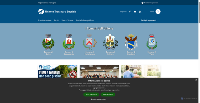 Security scan screenshot of https://www.tresinarosecchia.it