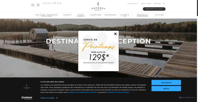 Security scan screenshot of https://www.esterel.com