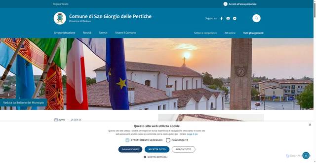 Security scan screenshot of https://www.comune.sangiorgiodellepertiche.pd.it