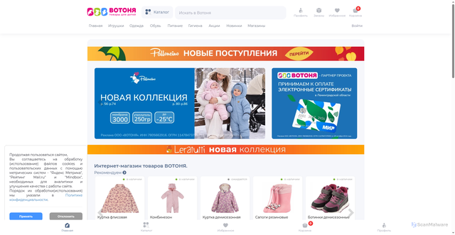 Security scan screenshot of https://votonia.ru