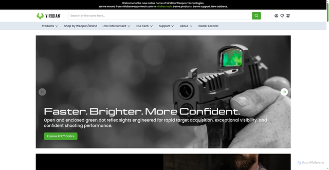 Security scan screenshot of https://viridianweapontech.com