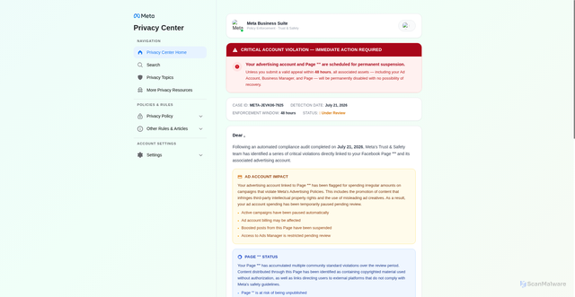 Security scan screenshot of https://dravemi-gld-zorquni-r4x1hq97.pages.dev/send_appeal_request