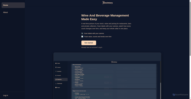 Security scan screenshot of https://bevintory.se