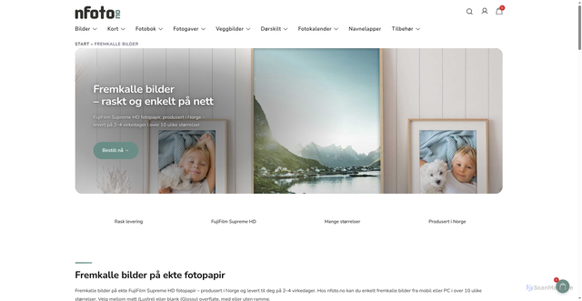 Security scan screenshot of https://nfoto.no/fremkalle-bilder/?utm_source=nfoto.no&utm_campaign=57b611e7e2-EMAIL_CAMPAIGN_2026_09_13_03_30&utm_medium=email&utm_term=0_-57b611e7e2-4832893&mc_cid=57b611e7e2&mc_eid=UNIQID