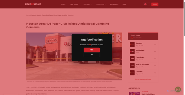 Security scan screenshot of https://www.beatdagame.com/houston-area-101-poker-club-raided-amid-illegal-gambling-concerns/