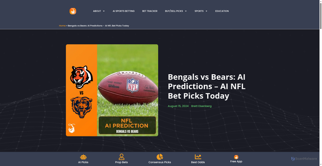 Security scan screenshot of https://www.juicereel.com/blog/bengals-vs-bears-ai-predictions-bet-picks-today/