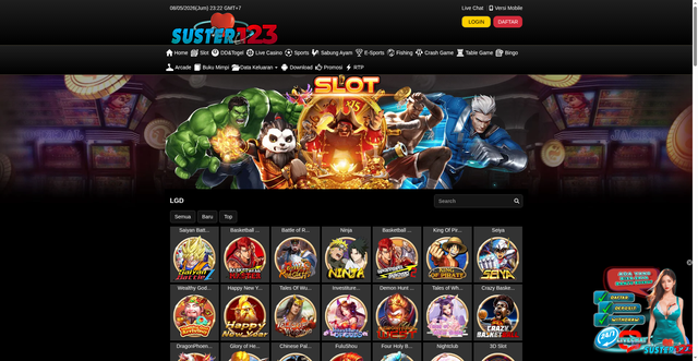 Security scan screenshot of https://santunsuster123ndx.xyz/desktop/game/slot/lgd