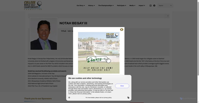 Security scan screenshot of https://cwgcf.com/staff-directory/notah-begay-iii/10