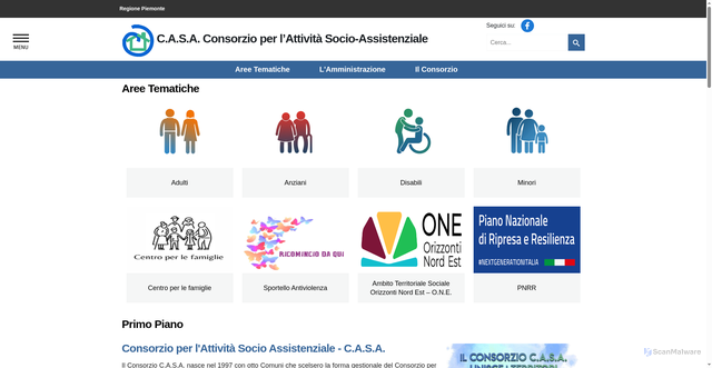 Security scan screenshot of https://www.consorziocasa.it/
