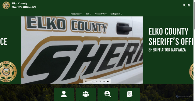 Security scan screenshot of https://www.elkosheriff.com/