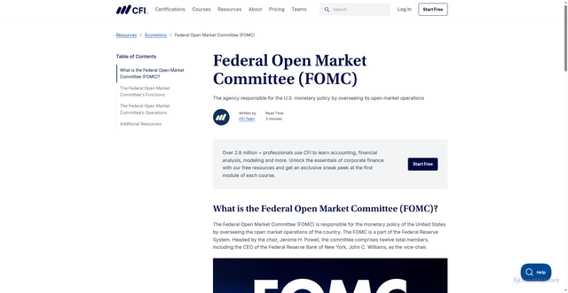 Security scan screenshot of https://corporatefinanceinstitute.com/resources/economics/federal-open-market-committee-fomc/