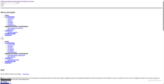 Security scan screenshot of https://www.bimdorabaltea.it/