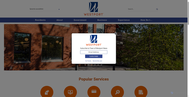 Security scan screenshot of https://www.westportct.gov/