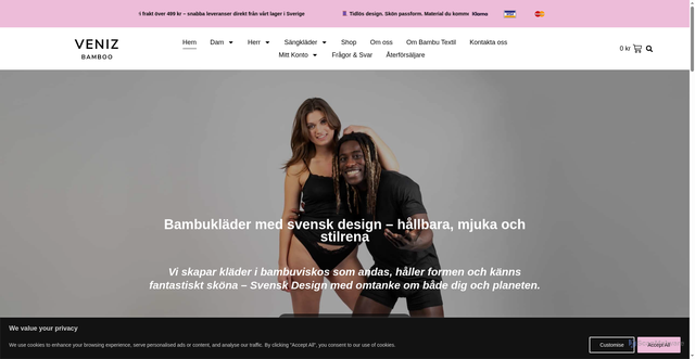 Security scan screenshot of https://venizbamboo.se