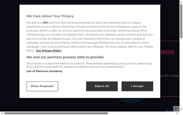 Security scan screenshot of https://ftth-er1.pages.dev/es