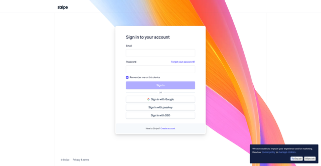 Security scan screenshot of https://dashboard.stripe.com/login